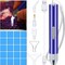 Diamond Painting Pen Point Drill Pen with Light 5D DIY Diamond Painting Tool with 20 Pieces Painting Glue Clay 5 Pieces Replacement Pen Heads for DIY Painting Craft (Blue)